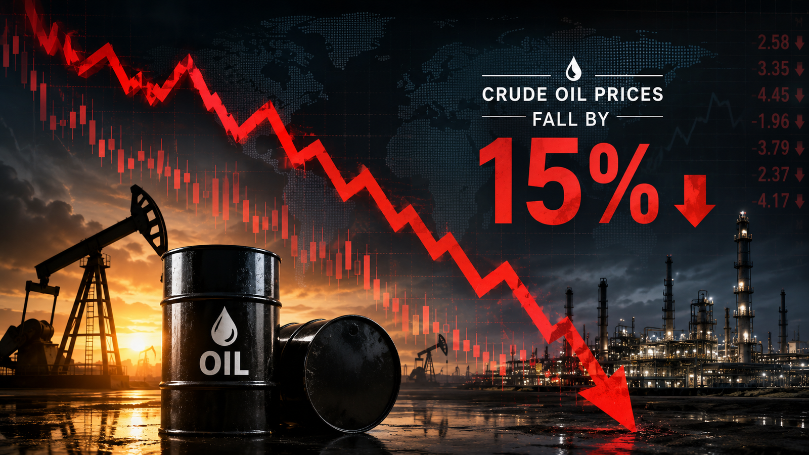 Global Crude Oil Prices Fall by 1.5%